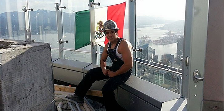 Diego Saul Reyna climbs Trump Hotel and Tower in Vancouver, Canada to send Donald Trump a message