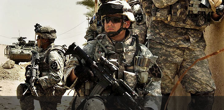 Mexican American soldiers at combat during Iraq War