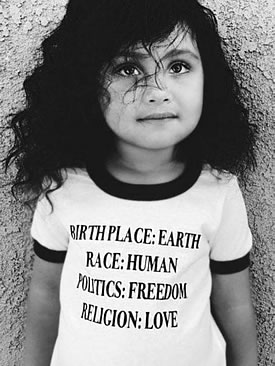 Unity t-shirt worn by little girl