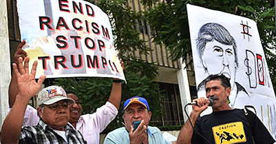 L.A. Latino Activists Protest Donald Trump's Racist Hatred