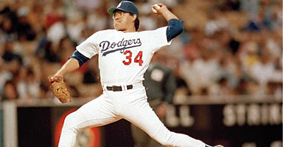 Los Angeles Dodgers pitcher Fernando Valenzuela