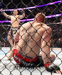 Cain Velasques defeats Brock Lesnar to become UFC World Heavyweight Champion at UFC 121